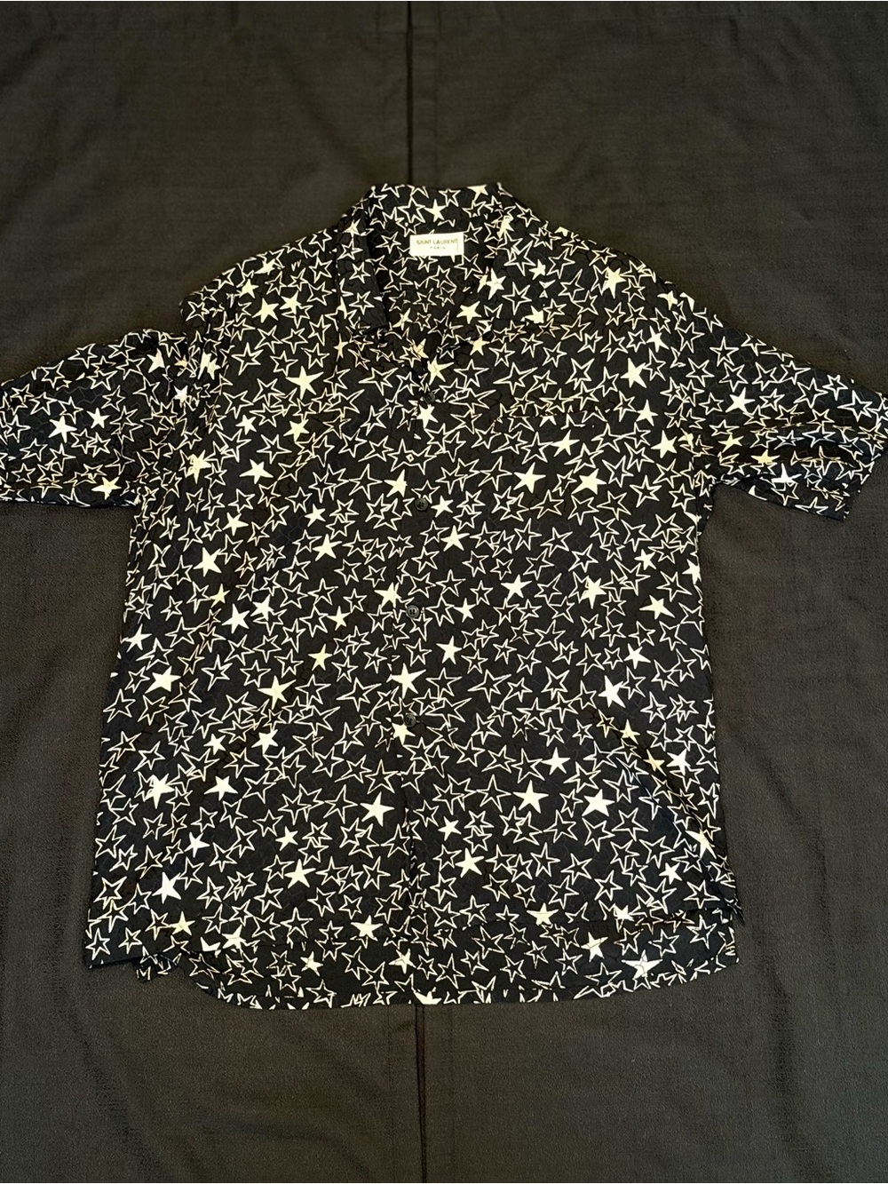Saint Laurent Star Graffiti Silk Shirt